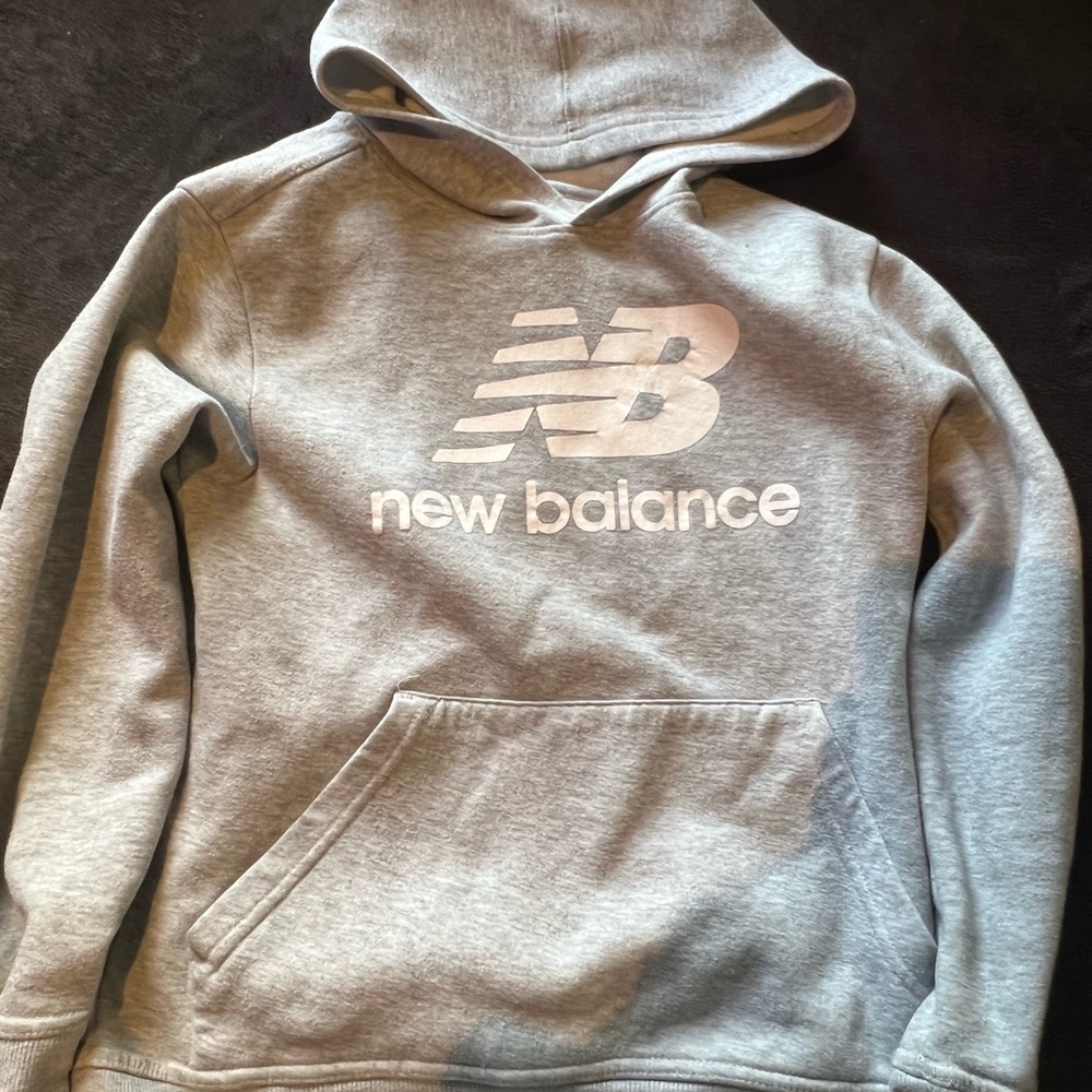 New Balance Light Gray Pullover Hoodie